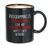 Bubble Hugs Programming Coffee Mug 11oz Black - Programming is - Web Developer, Software Engineer, Science Geek, Progamming Mug