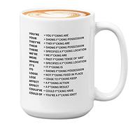 Bubble Hugs Sarcasm Coffee Mug 15oz White - Angry Grammar Nerd - Adult Joke Coworker Humor Rude Grammar Saucy