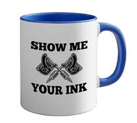 Bubble Hugs Tattoo Artist 2Tone Blue Mug 11oz - Me Your Ink - Tattoo Shop Tats Tattooist Inked Tattoos Artisan Painter
