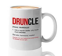 Bubble Hugs Uncle Coffee Mug - Druncle Only Much Much er - Sarcasm Dad Joke Drink Puns Funny Awesome Father's Day for Men Husband 11oz White