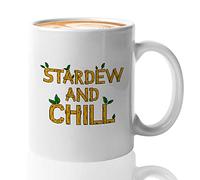 Bubble Hugs Video Game Coffee Mug - Stardew and Chill - Farming Country Adventure Gaming Gamer Stardew Pelican Town Birthday Dad Brother 11oz White