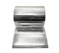 Bubble Insulation Foil Double Multi-Purpose Self-Adhesive Radiator Foil Vapour Barrier And Waterproof Thermal Insulation Aluminium Foil Membrane Heat Thermal Reflector for Wall Shed Loft Door Floor(1x