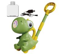Bubble Lawn Mower Dinosaur Bubble Blower | Blower Maker with LED Light | 10 Holes Dinosaur Garden Toys, Outdoor Entertainment for Kids