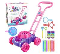 Bubble Lawn Mower - Rolling Bubble Maker Toy, Interactive Garden Play Tool | Child Like Lawn Mower, Summer Garden Entertainment Device, Spray Foam Pusher Outdoor Fun
