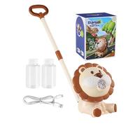 Bubble Lawn Mower, Toy Bubble Blower Lion Shape Rechargeable Push Mower 36cm, Automatic Bubbles Machine for Kids Boys Girls Shower Bath Use, Outdoor Fun Toy, Interactive Bubbles Blowing Play Machine