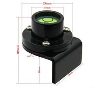 Bubble Level, Metal and Acrylic Construction, 32x28x28mm Compact Design, Green Liquid Vial, Compatible with Total Station and Theodolite