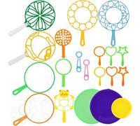 Bubble Machine, 20 Pieces Soap Bubble Kit for Children Bubble Wand Toy Soap Bubble Maker for Outdoor Activities, Birthday Parties and Games(Some colors are random)