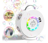 Bubble Machine Age 3+ for Kids Automatic Bubble Blower for Toddlers Rechargeable Battery Operated Portable Bubble Maker for Little Boys Girls Fun Electric Bubble Toy Rotated 90°/360° Outdoor Party