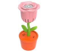 Bubble Machine Battery Operated - Rose Flower Battery Operated Bubble Blower With Color Changing LED Lights | Leakproof Portable Summer Electric Cute Outdoor Toys for Wedding Birthday Party
