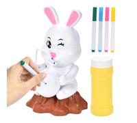 Bubble Machine | Blowing Rabbit Toy with Music and Lights - Bubble Machine with Painting Area Design DIY for Parties, Boys, Outdoor, Birthday,