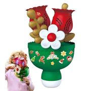 Bubble Machine - Bouquet Shape Indoor Blower, Blower With Colorful Led Light, Fun And Entertaining Kids Toy For Birthday Party School Park Holiday Celebration Summer Playground Events