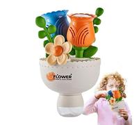 Bubble Machine | Bubble Machine | Interactive Flower Bouquet Toy | Battery Operated Game with Solution and Colorful Lighting, Garden Games for Outdoor Anniv Wedding