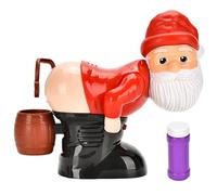 Bubble Machine, Electronic Santa Fart Bubble Blower with Light and Music, Maker for Indoor Outdoor Birthday Party, No Battery