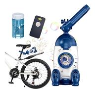 Bubble Machine for | Battery Powered with Lighting - Bubble Generator Handlebar Mounted Bubble Generator for Garden, Beach, Camping, Pool, Birthday, Holiday, Wedding, Boys E