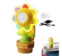 Bubble Machine for Kids - 12x8x23cm Sunflower Bubble Machine Kids Toy, Remote Control Bubbles Maker, Rechargeable Decorative Ornament, Fun Entertainment Gadget | Women Men Home Travel Road Trip Party