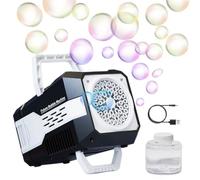 Bubble Machine for Kids Adult,Automatic Bubble Blaster 40 Holes Operated by USB or Battery, Rich Bubbles/Bubble Mixture/Colorful Lights, for Indoor & Outdoor Wedding Party Birthday Gift