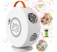 Bubble Machine for Kids Automatic Bubble Blower for Toddlers Rechargeable Battery Operated Portable Bubble Maker for Little Boys Girls Fun Electric Bubble Toy Rotated 90°/360° Party