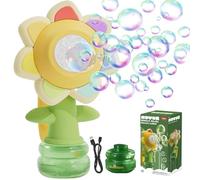 Bubble Machine for Kids, Automatic Bubble Maker with bubbles, Lights, Music, Rechargeable Portable Outdoor Toys for Bath Time, Outdoors, and Parties, 3-Level Adjustment (Pink)