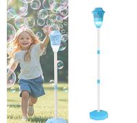Bubble Machine for Kids, Automatic Standing Bubble Maker Machine, Bubbles Machines with Light and Music for Outdoor, Bubbles Torch Garden Lamp for Family Friend Wedding Birthday Party (Blue)