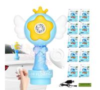 Bubble Machine For Kids | Bubble Blower,With LED Lighting Rechargeable Battery Foam Spray For Bath Pool Play Garden Wedding Birthday