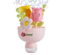 Bubble Machine For Kids, Flower Bouquet Bubble Maker With Lights Fun Outdoor Flower Interactive Toys For Birthday Festival Yard Family Camping Playing