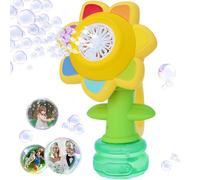 Bubble Machine for Kids,Rechargeable Dancing Sunflower Bubble Maker with Led Lights,Flower Bubbles Blaster,10,000+ Per Min Automatic Bubble Blower Toys for Outdoor/Indoor Birthday Parties,Wedding