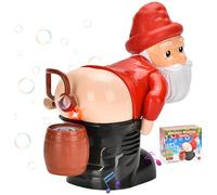 Bubble Machine for Kids with 60ml Solution Funny Santa Claus Fart Bubble Maker with Light and Music for Christmas No Battery, Xmas décor