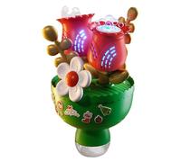 Bubble Machine for Outdoor, Bouquet-Shaped Outdoor Blower, Electric Bubble Machine with Colorful Lights - For Birthday Party Holiday Celebration Summer Festival School Park Ter