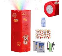 Bubble Machine for Parties | Light-Up Automatic Year of the Horse Game - Rechargeable Bubble Machine - for Easter Party Activities Play Outside Birthday Christmas Spring Festival