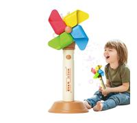 Bubble Machine | Light-Up Toy with Music - 3 Gears Interactive Glow Windmill Bubble Maker for Kids Fun Backyard Garden Party Birthday Easter Christmas Beach Activities