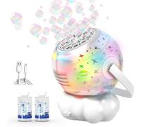 Bubble Machine,Make 30% Larger Bubbles,600mL Automatic Bubble Maker Toys for Kids Boys Girls Baby Toddlers with 2 Bottles of Liquid,Electric Bubble Wand with Light/Bubble Solution/Battery Powered