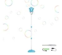 Bubble Machine on Stand - with Light and Music Outdoor Garden Toy - Bubble Machine Height Adjustable from 53 to 119 cm for - Outdoor Party Summer Games Lawn Wedding Garden