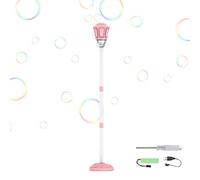 Bubble Machine on Stand - with Light and Music Outdoor Garden Toy, Bubble Machine with Adjustable Height from 53 to 119 cm - for Outdoor Party Summer Games Lawn Wedding Garden