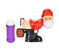 Bubble Machine, Outdoor Fun for Santa Blower, Automatic Blowing Toy with Continuous Flow, Kids Family Entertainment Device for Girls Boys Poolside Yard Beach Summer Games Party Carnival, Red Blue