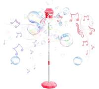 Bubble Machine Parties Outdoor,Light Up Lantern Bubbles Machine with Lights and Music,Funny Standing Bubbles Machine for Garden Wedding,Rechargeable Road Lamp for Friends Family Party