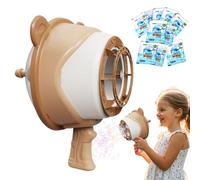 Bubble Machine, Party Foam Bubble Machine, Wind Powered Summer Toys for Outdoor Games with Solution for Boys and Girls, Birthday Favorites