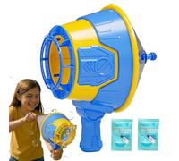 Bubble Machine - Portable Bubble Maker | Bubble Blowing Machine for Children | Manual No Batteries Needed, Portable Outdoor Entertainment, Includes 2 Solutions, A Long Range Over 16 Feet