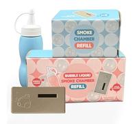 Bubble Machine Refill Solution & Smoke Pack - Extra Bubble Liquid Pack for Kids Magic Bubble Gun Wand, Long-Lasting Fog Bubbles for Parties, Birthdays & Outdoor Play