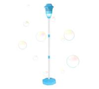 Bubble Machine, Road Lamp Torch, Colorful Light Show, Rechargeable Built-in Music Outdoor Bubble Maker for Garden, Birthday, Events and Gatherings, Blue, Red, 15.16 inches
