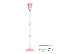 Bubble Machine Stand - Outdoor Toy with Non-stop Bubble Output, Modern Vertical Design with Extendable Height, LED Light Effects + Built-in Music Game, Reinforced ABS Structure,