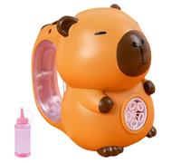 Bubble Machine Toy - Capybara Electric Handheld Blower, Automatic Five Hole Maker with Lights Music | Portable Summer Outdoor Fun for Children Indoor Play