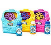 Bubble Machine Toy for Kids - Automatic Bubble Maker Cyclone Spinner with Bubble Solution Included, Battery Operated, Continuous Bubble Blower for Garden Parties Outdoor Indoor Fun Children 3+ Random