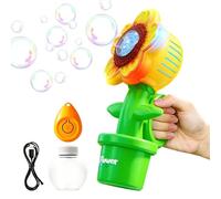 Bubble Machine - USB Rechargeable Electric Bulless Blower 3 Modes with Light | Automatic Bubble Toy for Outdoor Garden Park Beach Spike