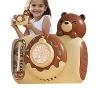 Bubble Machine with Light, Electric Bubble Machine, Automatic Bubble Toy in Camera Shape - Cute Cartoon Bubble Blower, Portable Children's Toy for Outdoor Games, Birth