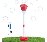 Bubble Machine with Stand and | with and Music | Bubble Blower for Parties | Preschool Children Kindergarten Birthday Parties Holidays Garden Yard Beach Summer