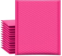 Bubble Mailer 100 Pack Waterproof Self Seal Adhesive (Pink, 260X350mm)