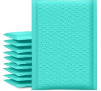 Bubble Mailers 100 Pack, Metallic Foil Bubble Mailer Waterproof Self Seal Shipping Gold Silver Black or Pink, Padded Envelopes for Mailing Packaging (Teal, 200x265mm)