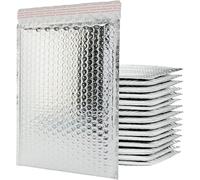 Bubble Mailer 25 Pack, Metallic Foil Bubble Mailers, Waterproof Self Seal Adhesive Shipping Bags, Cushioning Padded Envelopes for Shipping, Mailing, Packaging, Bulk Product
