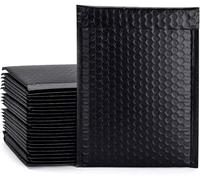 Bubble Mailer 50 Pack, Metallic Foil Bubble Mailers, Waterproof Self Seal Adhesive Shipping Bags, Cushioning Padded Envelopes for Shipping, Mailing, Packaging, Bulk Product (120x165mm, Black)