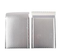 Bubble Mailers 100/50/20Pcs Aluminized Silver Bubble Mailer Padded Mailing Envelopes Poly for Packaging Self Seal Shipping Bags(13X21CM 100pcs)